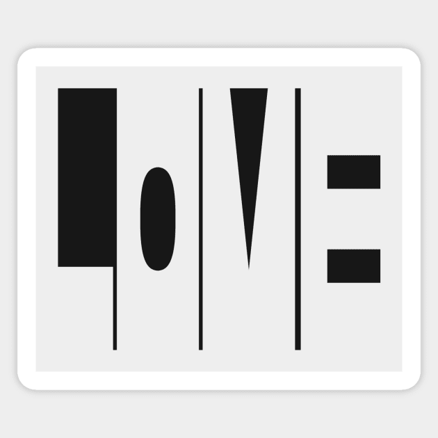 LOVE Negative Space Art Sticker by Crapulous